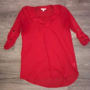 Red 3/4 sleeve dress